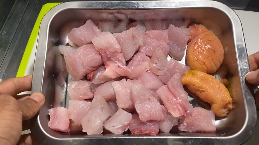 Cut Up Porgy And Eggs
